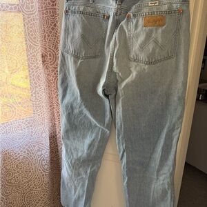 Wrangler womems Denim Blue Jeans Wild West high rise straight leg